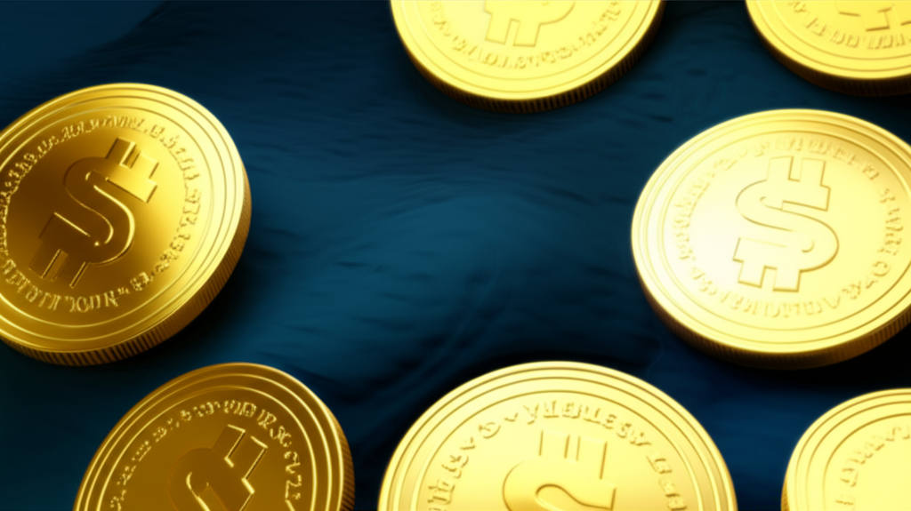 數位化黃金條塊轉變為區塊鏈代幣，示意黃金掛鉤加密貨幣概念，背景為全球市場趨勢。