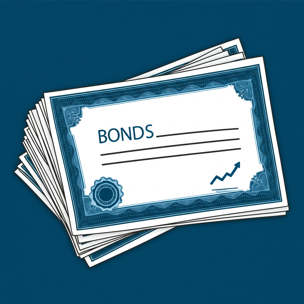 顯示美國長期公債的抽象圖示