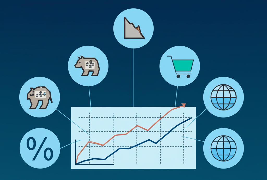 全球貿易衝突的視覺化,兩個國家國旗對峙,代表關稅和貿易戰的緊張局勢,背景是世界地圖。