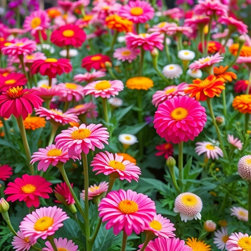 一個開滿鮮花的繽紛花園