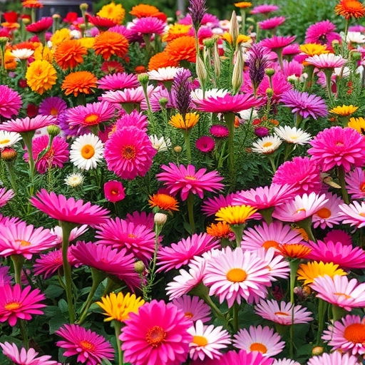 一個開滿鮮花的繽紛花園