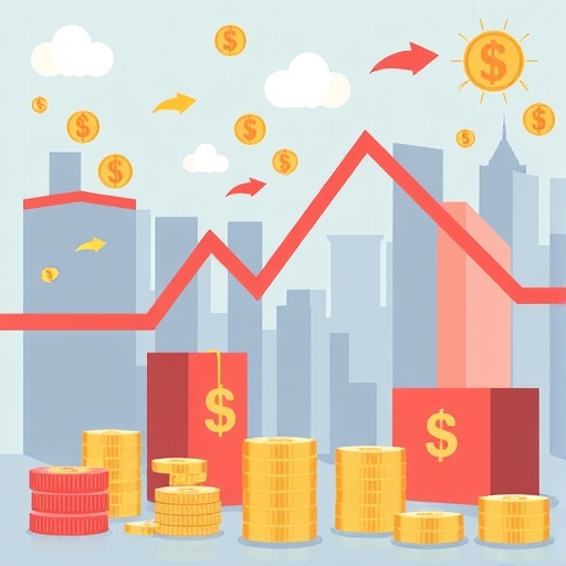 描繪匯率變動的圖示