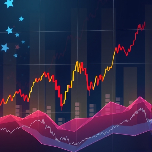 股市圖表顯示整體市場的成長趨勢。