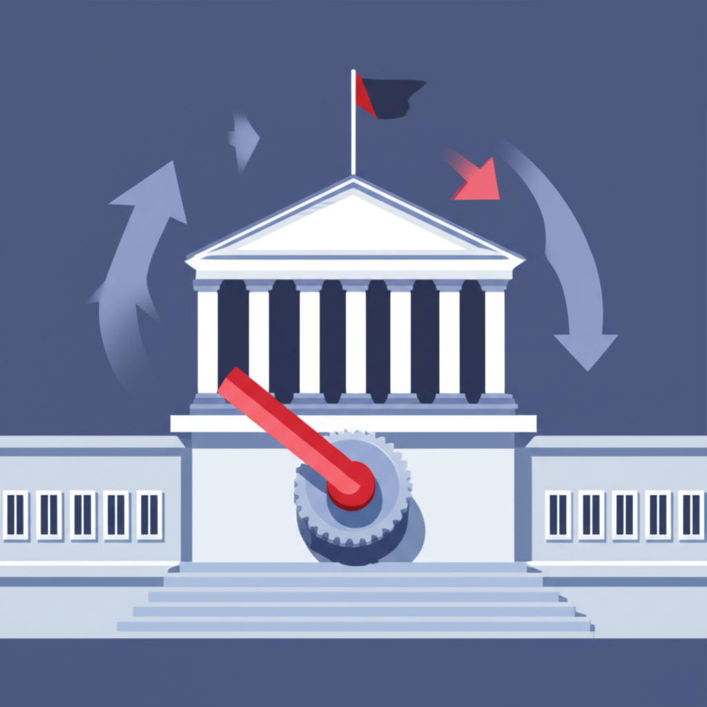 全球經濟圖景,顯示複雜的金融市場與多國旗幟。