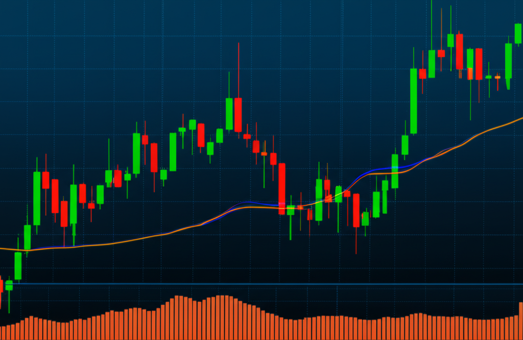 股市交易介面顯示即時行情與圖表