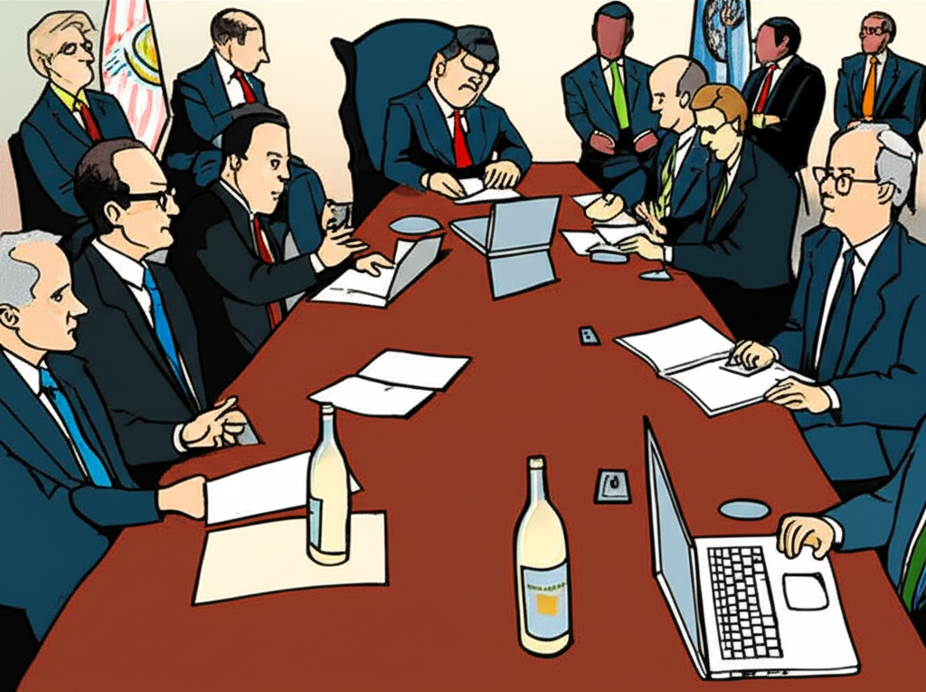 一張顯示地緣政治衝突區域的世界地圖。