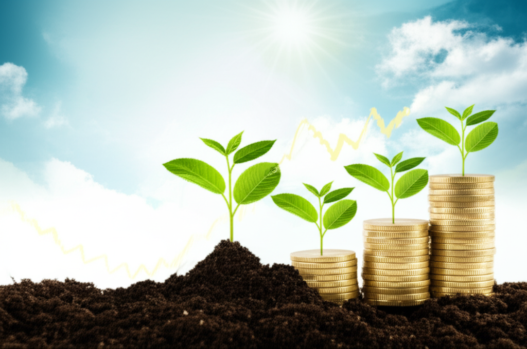 一位人士正在筆記型電腦上計算財務數據,螢幕上顯示圖表,反映財務分析與投資決策。