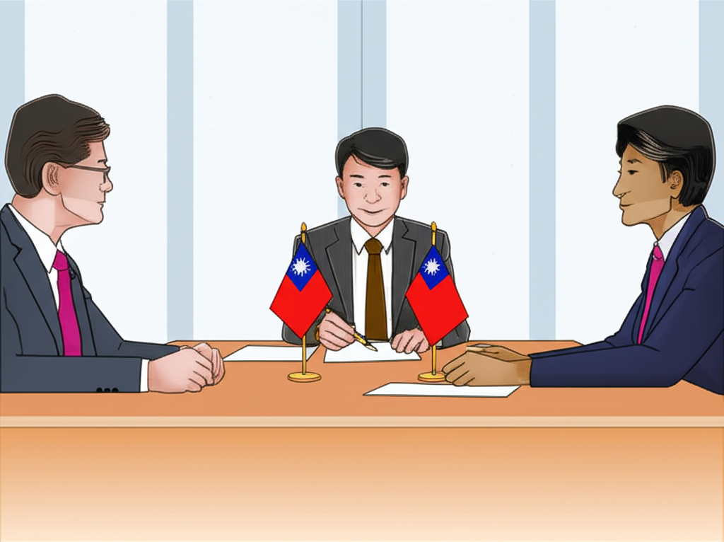 象徵台灣發展高科技產業與經濟韌性的圖像