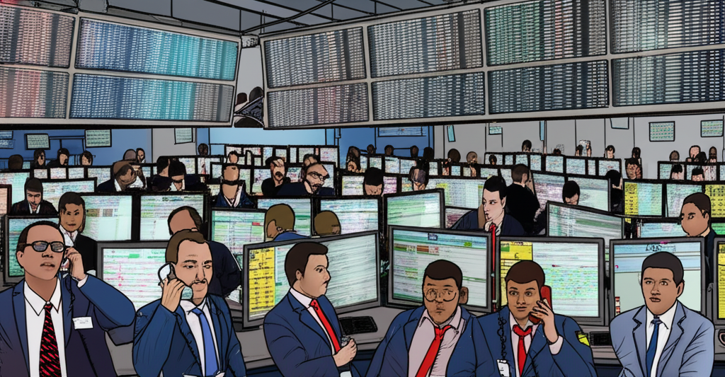 一個人正在電腦前分析複雜的金融圖表，可能正在進行交易決策。