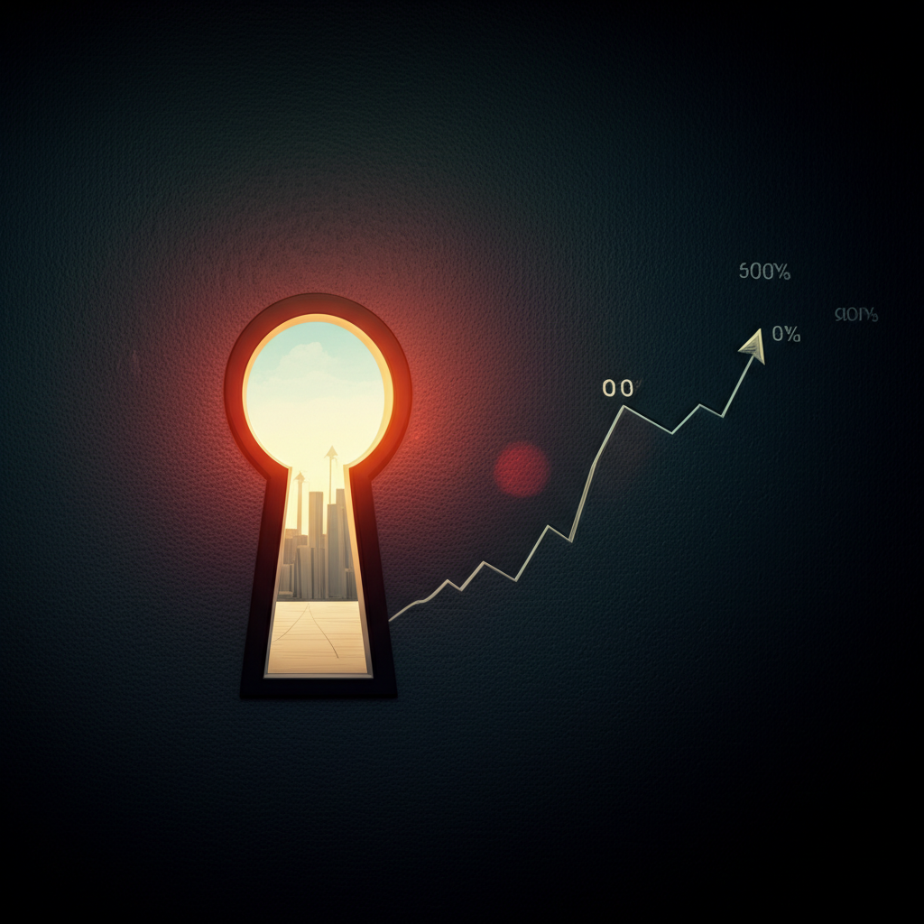 一群不同年齡層的人，包括一對年長的夫婦和年輕的成年人，專注地看著一位財務顧問在平板電腦上解釋投資選項，象徵投資機會擴展至更廣泛的零售受眾和財務規劃。