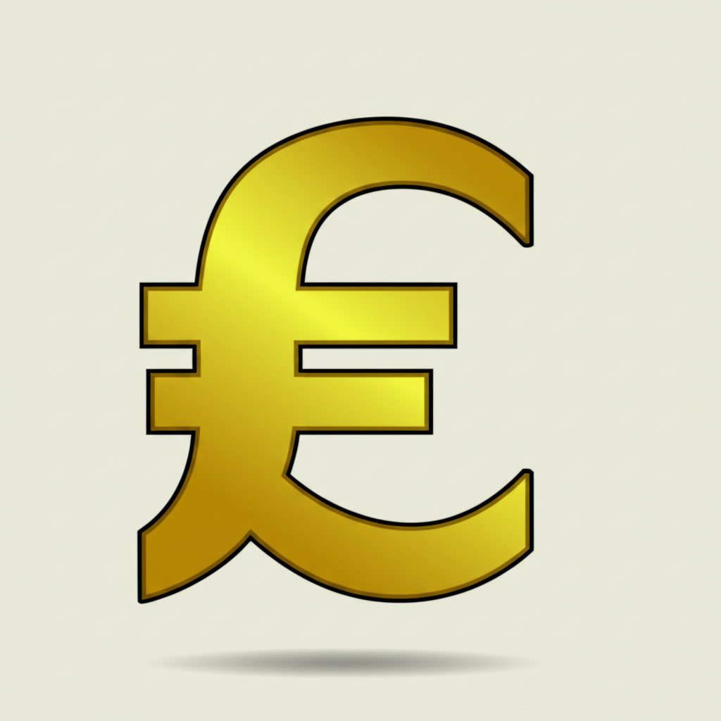 貨幣符號與黃金結合的金融插畫