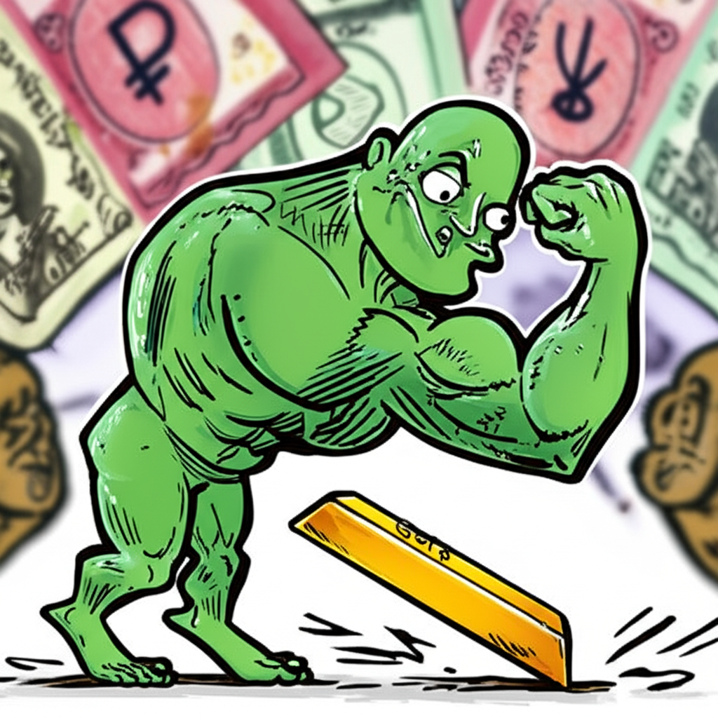 強勢美元象徵壓制黃金價格,其他貨幣在旁邊顯得憂慮
