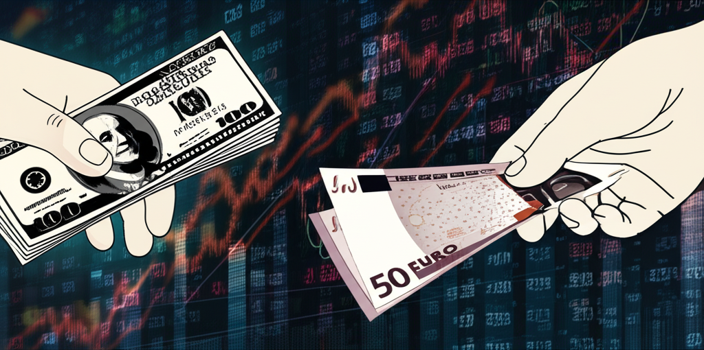 貨幣對交換與全球金融市場交易圖表插圖