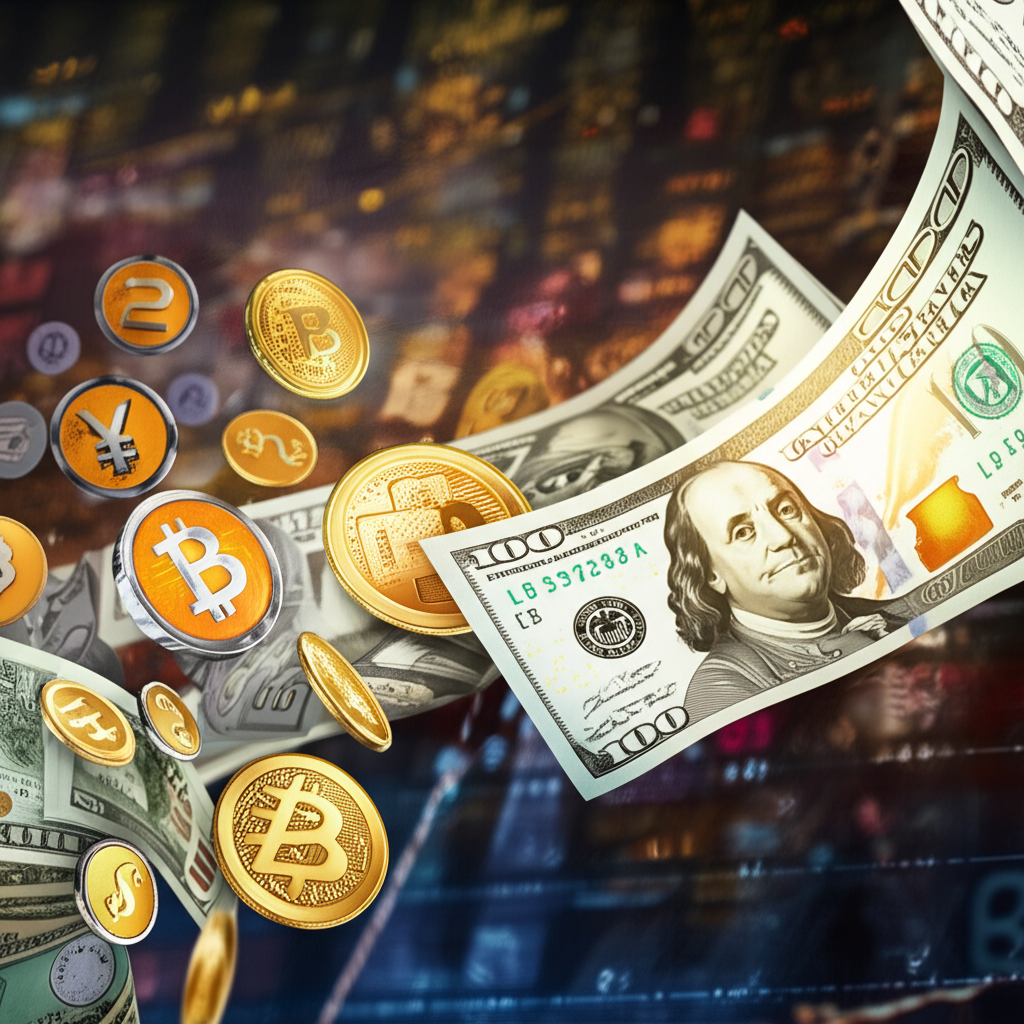 全球貨幣與數位資產交易示意圖