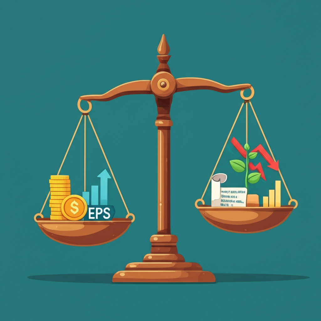 股票回購利弊平衡秤的示意圖