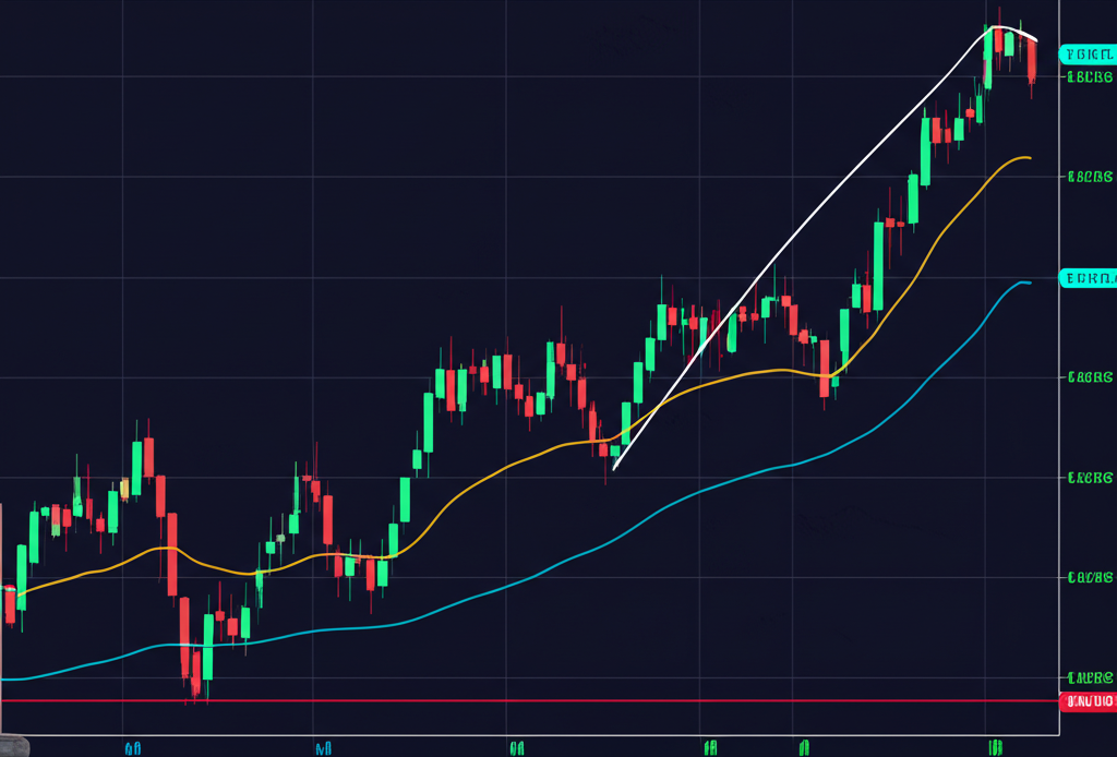 股票圖表上平滑移動平均線過濾價格雜訊,揭示清晰趨勢方向與潛在買賣訊號