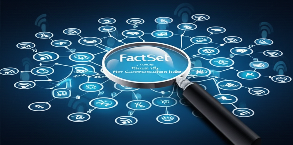 放大鏡檢視ICE FactSet 台灣 5G+ 通訊指數下台灣企業網絡與5G訊號流動的圖示