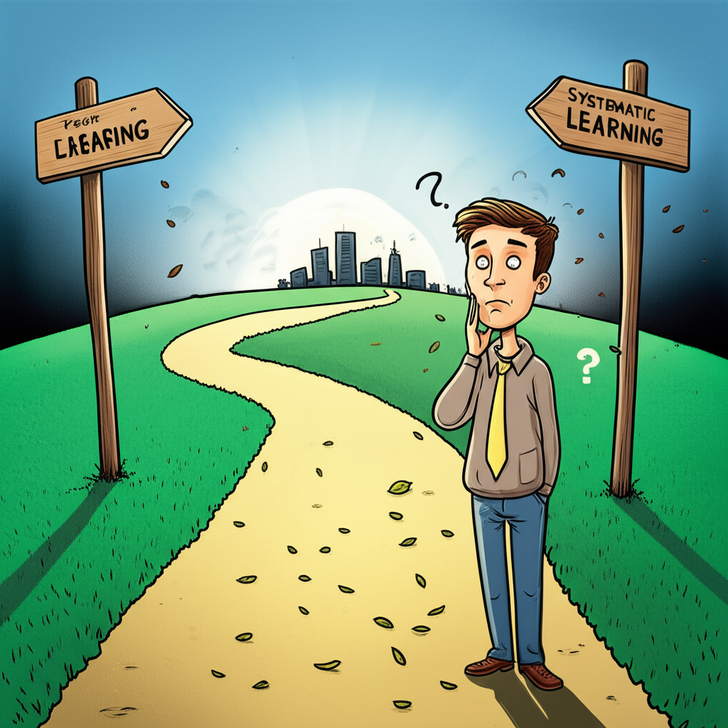 新手投資者面臨恐慌與猶豫十字路口,系統學習通往光明投資未來