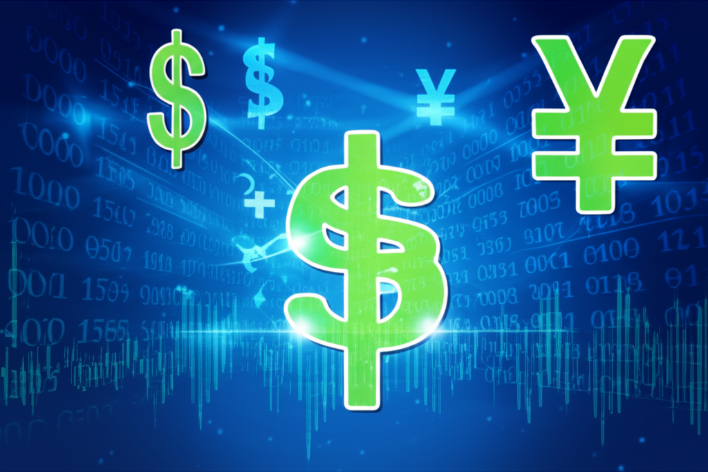 全球外匯市場中美元與日元交織的圖示,代表其獨特經濟角色對全球資金流向與經濟預期的影響