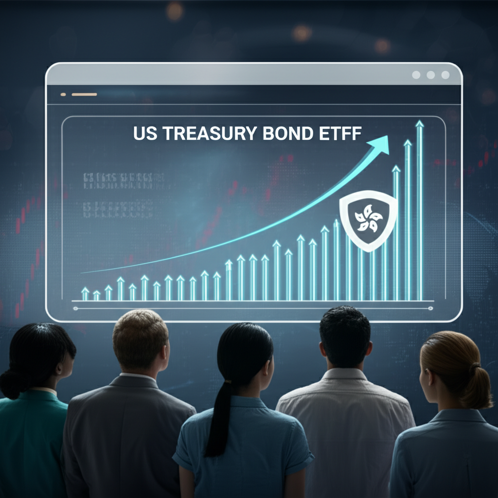 台灣和香港投資人觀看美債ETF圖表,顯示風險分散、交易便利和低投資門檻