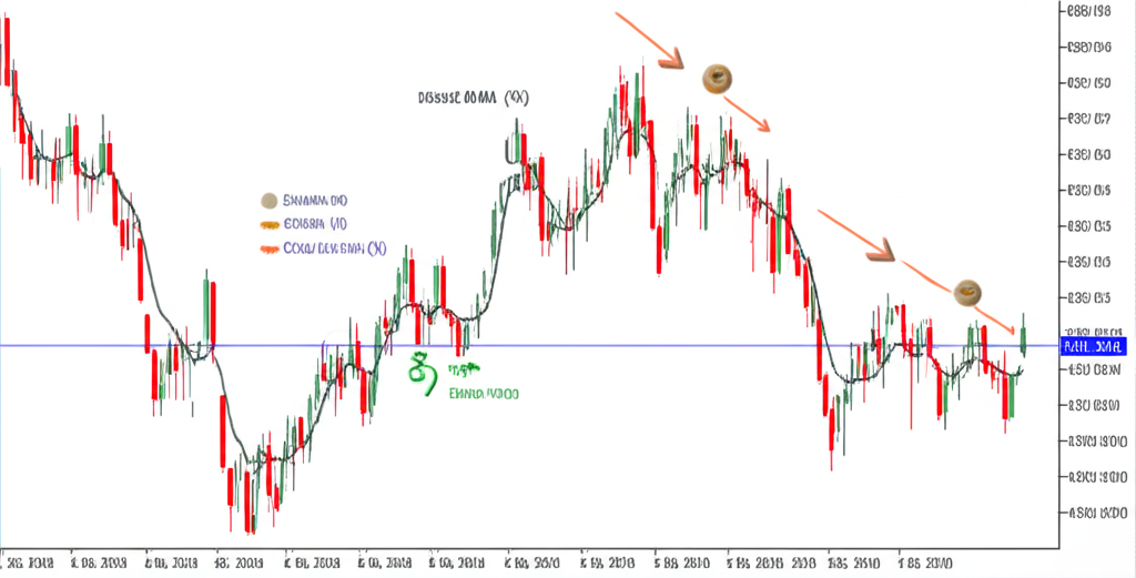 簡單移動平均線 SMA 計算示意圖,顯示過去收盤價等權重處理,呈現平滑且略有滯後的 MA 線