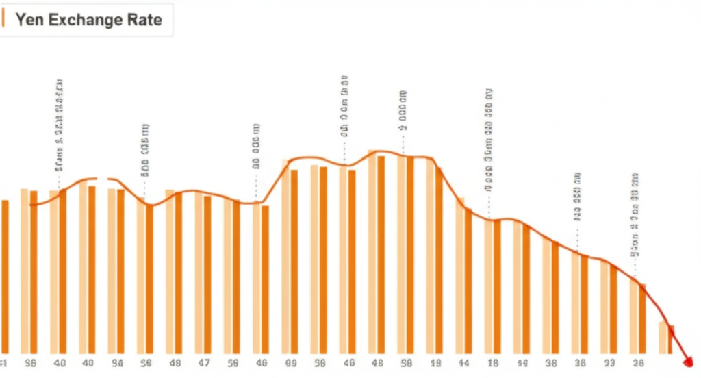 日圓匯率歷史走勢時間軸圖示,顯示過去30至50年的波動,從高點到當前低谷,強調經濟結構與貨幣政策差異