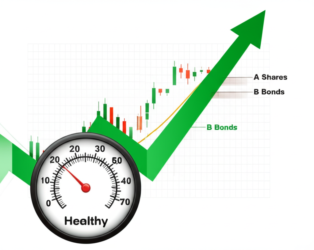 上海證券交易所綜合股價指數的金融圖表，顯示中國經濟健康晴雨表，涵蓋A股、B股、基金與債券