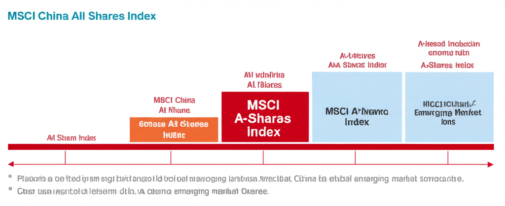 MSCI中國指數演進時間線,標註全股票及A股分類與A股納入階段