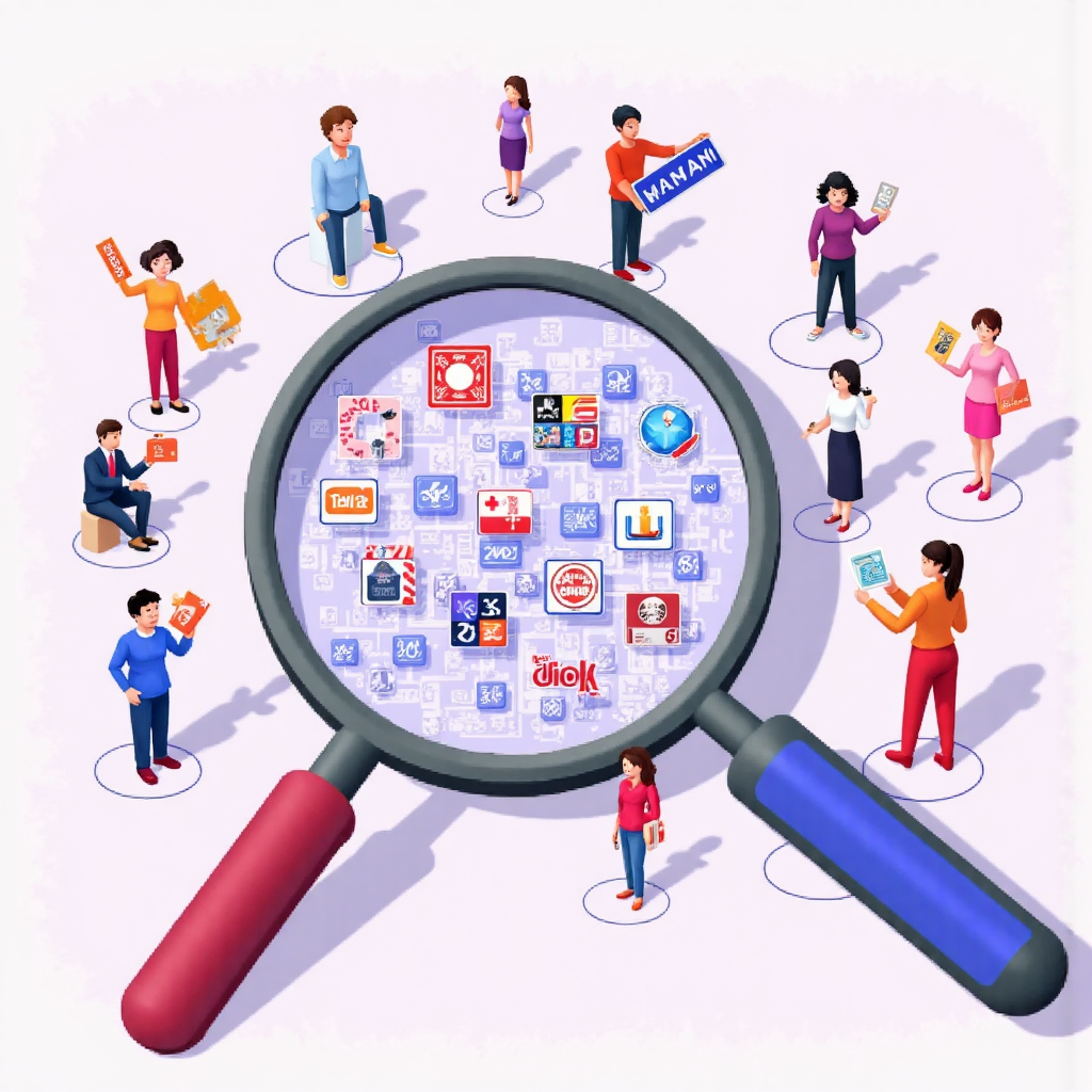 全球股市圖表與小型公司圖標的像素藝術插圖